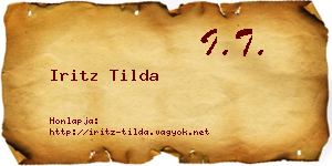 Iritz Tilda névjegykártya